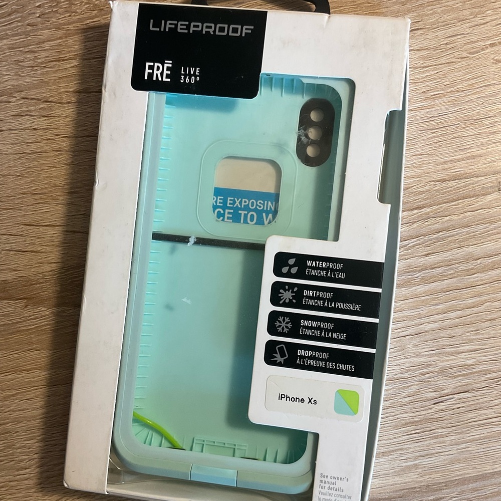 LifeProof FRE Series Case for iPhone Xs - Aqua